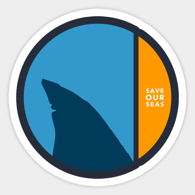 save our seas stop shark finning Sticker by somatosis